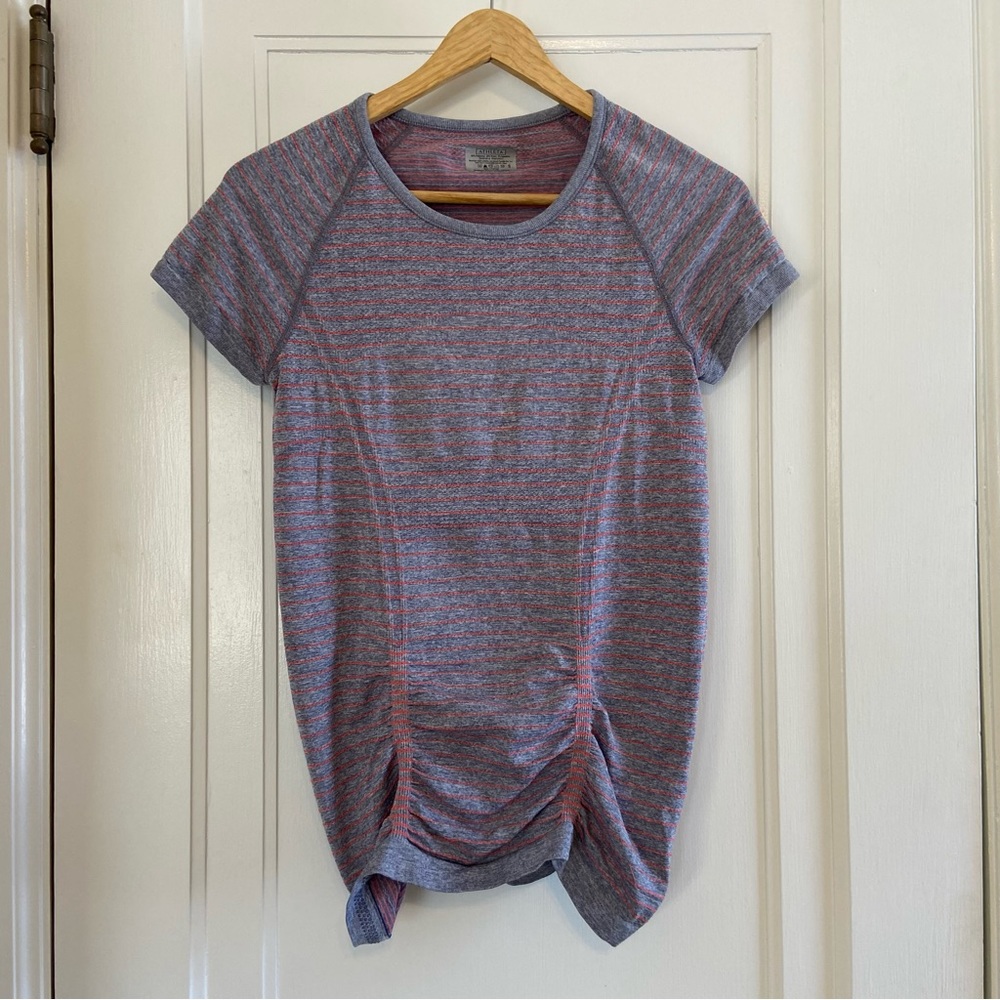 Athleta Striped Fast Track tee
